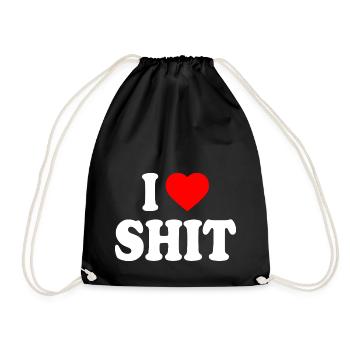 I love shit - Sac de sport léger - noir - Devant