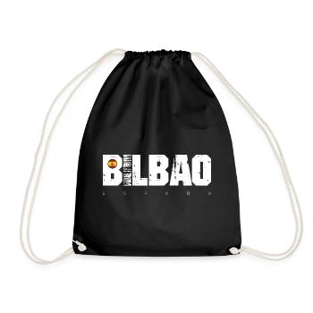 Big Bad Distressed Typografie mit Spanien-Flagge - Turnbeutel - Schwarz - Vorne