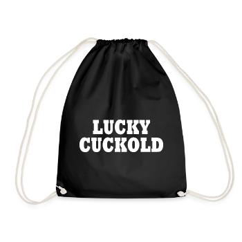 Lucky cuckold - Turnbeutel - Schwarz - Vorne