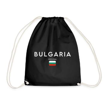 Bulgarian flag, Bulgarian pride - Drawstring Bag - black - Front