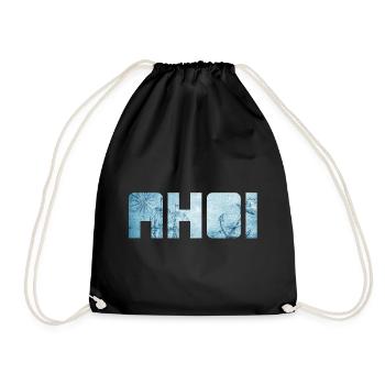 Ahoy, navire, ancre, vacances, mer, maritime, mer du Nord, frais - Sac de sport léger - noir - Devant