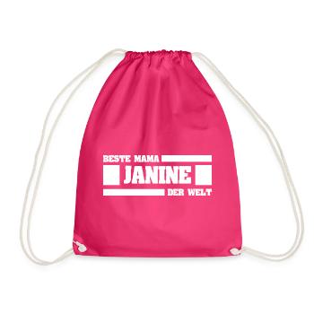 Mother Janine - Drawstring Bag - fuchsia - Front