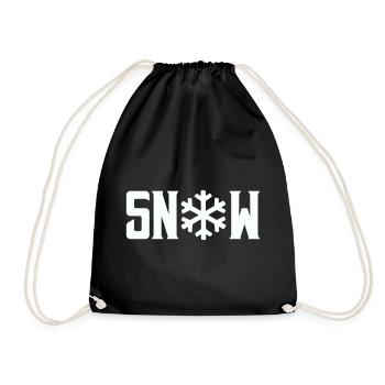 Snow - Drawstring Bag - black - Front