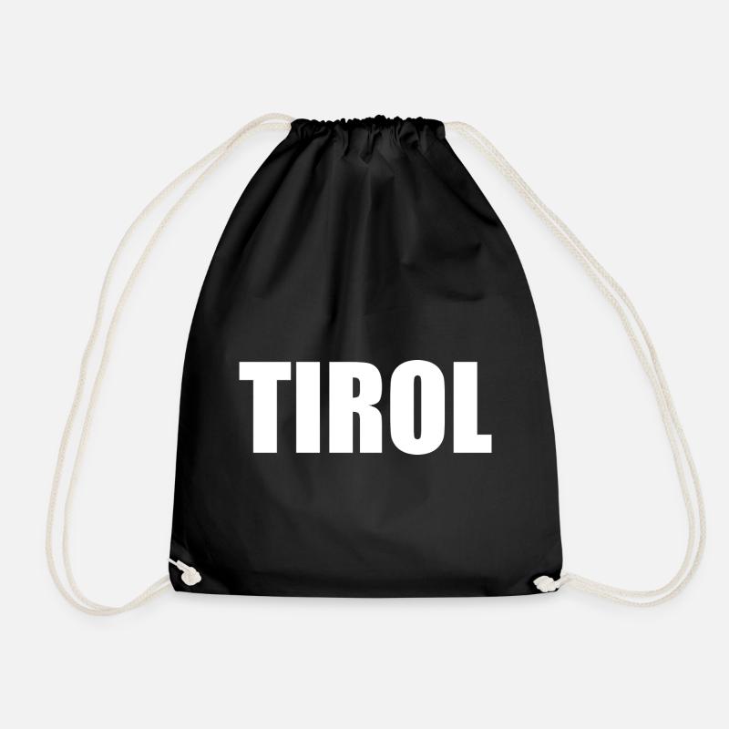 TIROL Logo weiß - Turnbeutel - Schwarz