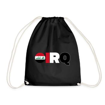Iraq - Drawstring Bag - black - Front