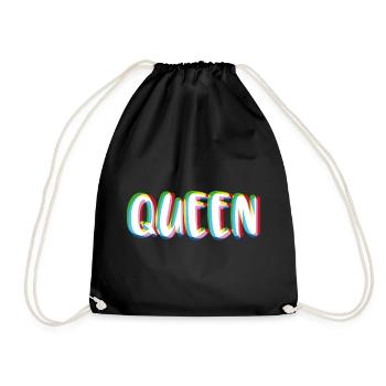 King - Queen partner look - Drawstring Bag - black - Front