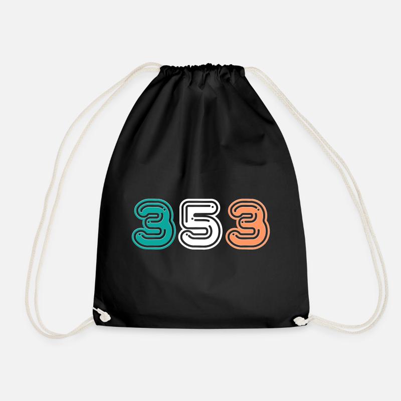 TEAM 353 IRELAND - Drawstring Bag - black
