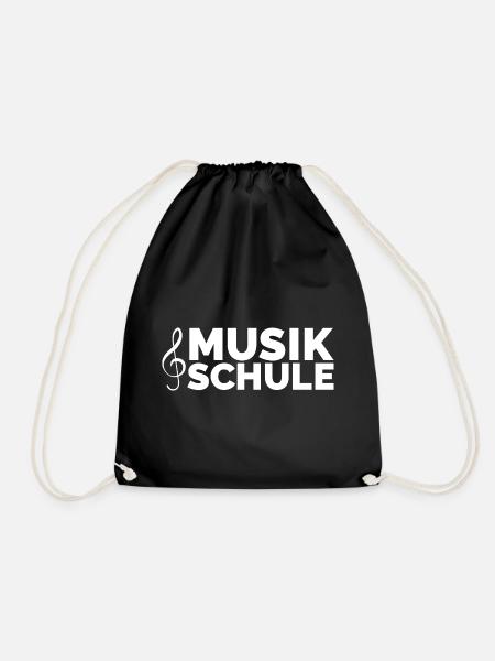 Musikschule Musik Unterricht lernen Piano Gitarre - Turnbeutel - Schwarz