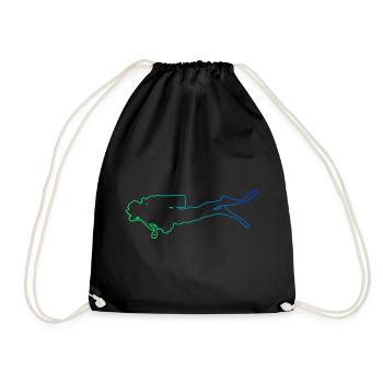 Scuba Diver Scuba Taucher Free Dive Diver - Sac de sport léger - noir - Devant