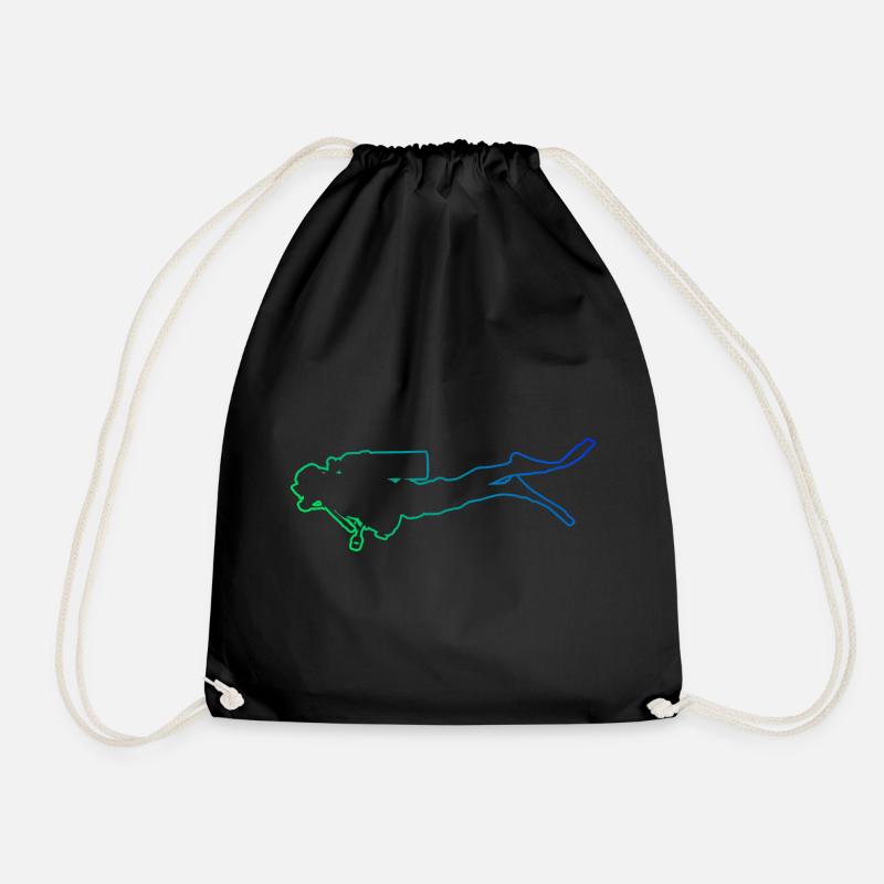 Scuba Diver Scuba Taucher Free Dive Diver - Turnbeutel - Schwarz