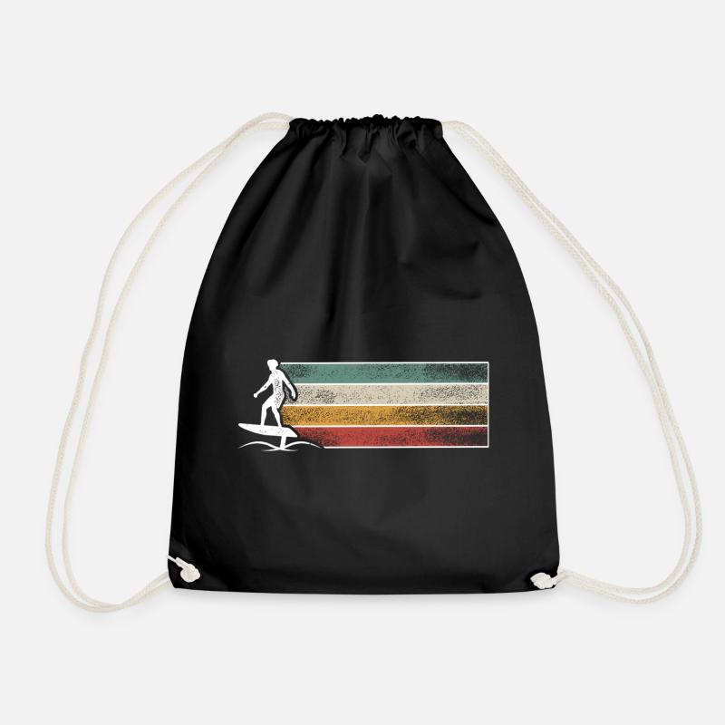 Hydroptère Surf Surf Surfer Hydroptère Surfen - Sac de sport léger - noir