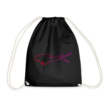 Plongeur Plongée sous-marine Hommes Plongeurs sous-marins - Sac de sport léger - noir - Devant