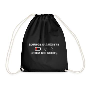 Source d Anxiété Chez un Geek - Sac de sport léger - noir - Devant