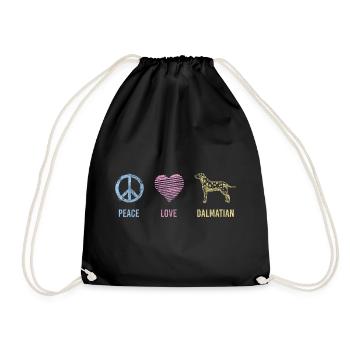 Dog breeds Paws Animal Love - Drawstring Bag - black - Front