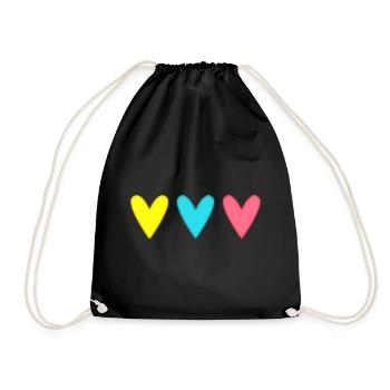 HEART. THANK YOU. MISTRESS. MASTER. THANK YOU MISTRESS. - Drawstring Bag - black - Front