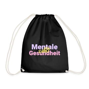 Mental health counts - Drawstring Bag - black - Front