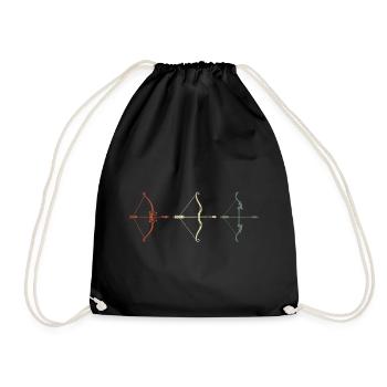 Archery Bow Target Archer - Drawstring Bag - black - Front