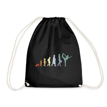 Development into a yoga teacher - Drawstring Bag - black - Front