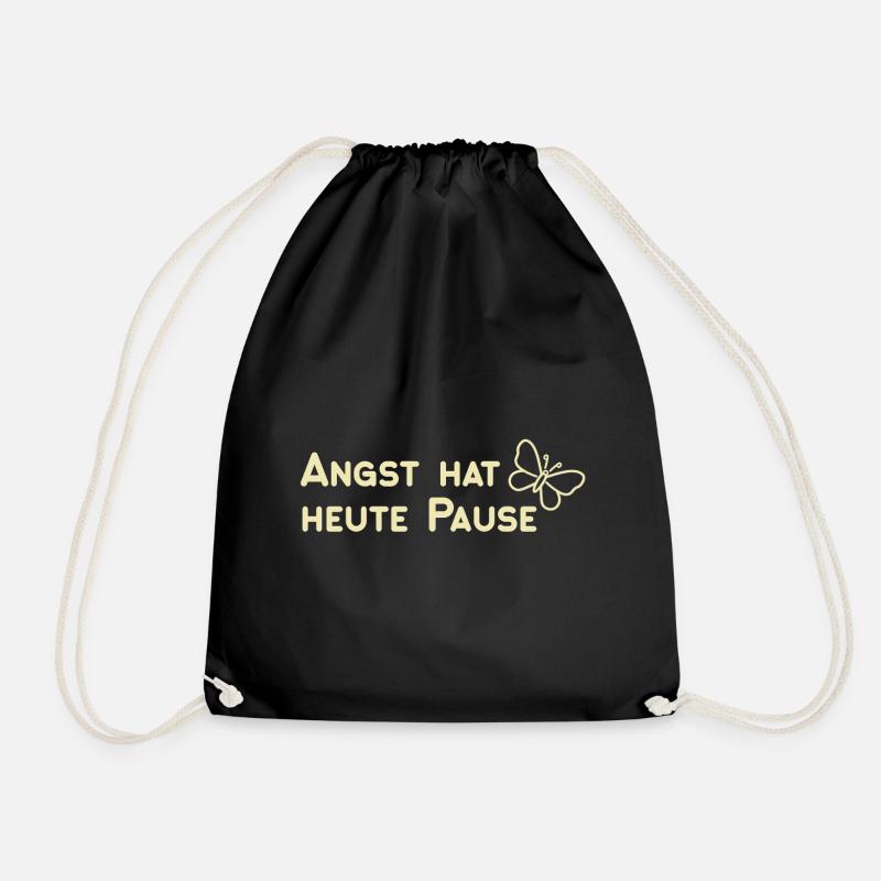 Angst hat heute Pause - Turnbeutel - Schwarz