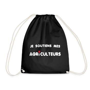 peasant farmer - Drawstring Bag - black - Front