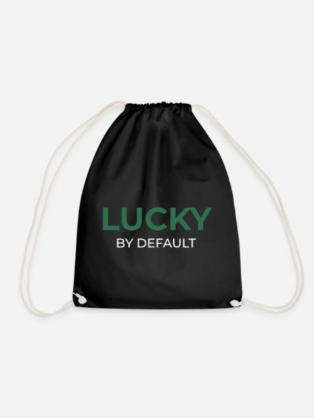 Lucky By Default - Turnbeutel - Schwarz
