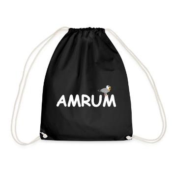 Amrum Seagull North Sea - Drawstring Bag - black - Front