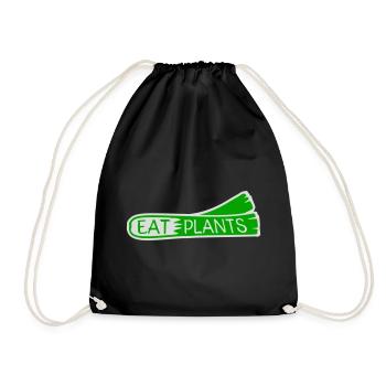 Sigle végétarien végan drôle de Eat Plants - Sac de sport léger - noir - Devant