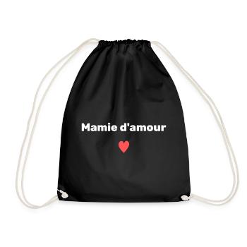 Mamie d'Amour Coeur - Sac de sport léger - noir - Devant