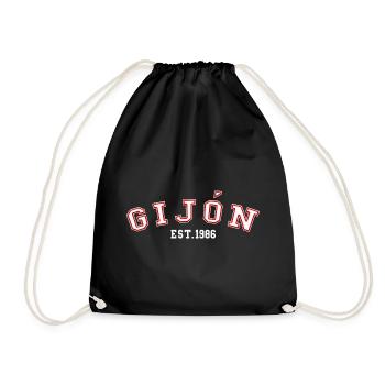 Gijón Est. 1986 - Drawstring Bag - black - Front