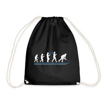 Floorball Player Floorball FloorBall - Drawstring Bag - black - Front