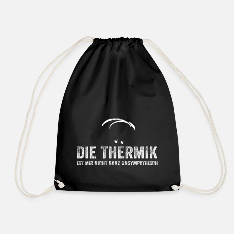 Die Thermik ist mir nicht unsympathisch - Turnbeutel - Schwarz