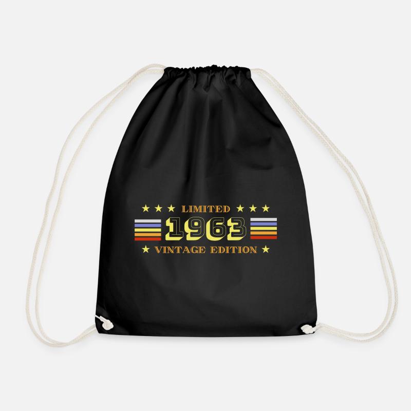 1963 - Drawstring Bag - black