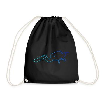 Plongée libre Femmes Plongeurs Plongeurs Hommes - Sac de sport léger - noir - Devant