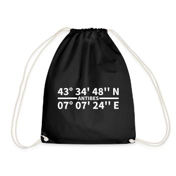 Coordonnées d’Antibes - Sac de sport léger - noir - Devant