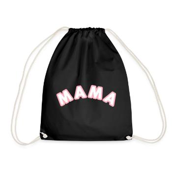 MAMA Cool Mom Print - Turnbeutel - Schwarz - Vorne