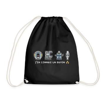 J'en connais un Rayon Radio Humour Radiologie - Sac de sport léger - noir - Devant