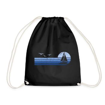 Voilier Sailor Sailboat Captain - Sac de sport léger - noir - Devant