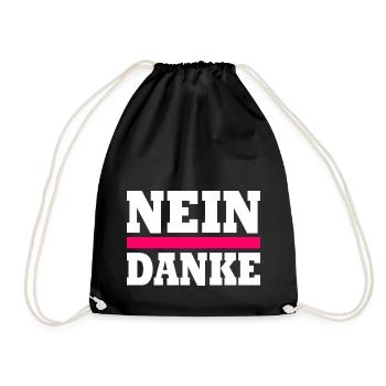 Nein danke - Turnbeutel - Schwarz - Vorne