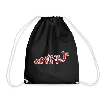 Evolution Basketball Red White Grunge - Turnbeutel - Schwarz - Vorne