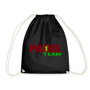 Padel-Mannschaft - Turnbeutel - Schwarz - Vorne