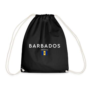 Flagge von Barbados, Barbados-Stolz - Turnbeutel - Schwarz - Vorne