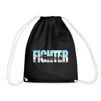 Fighter Spitfire - Drawstring Bag - black - Front