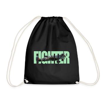 Fighter Spitfire - Drawstring Bag - black - Front