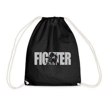 Fighter - Drawstring Bag - black - Front