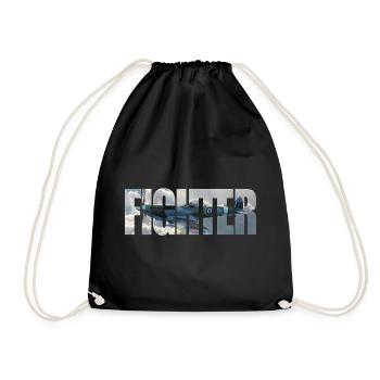 Fighter Spitfire - Drawstring Bag - black - Front
