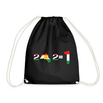 Kurdistan 2+2= 1 - Drawstring Bag - black - Front