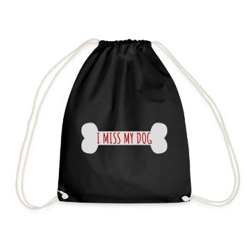 Mon chien Dog Amamant Dog Love Logo de blague - Sac de sport léger - noir - Devant