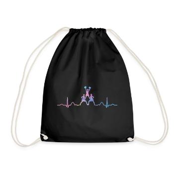 Cheerleader Cheer Mom Cheerleading - Drawstring Bag - black - Front