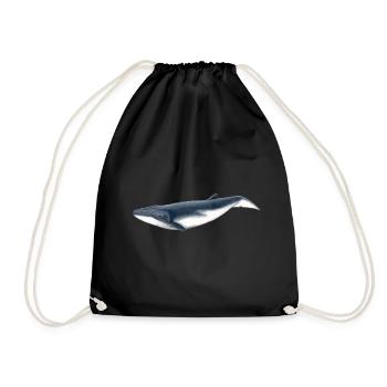 Tropical baby whale Baby whale - Baby baleine - Drawstring Bag - black - Front