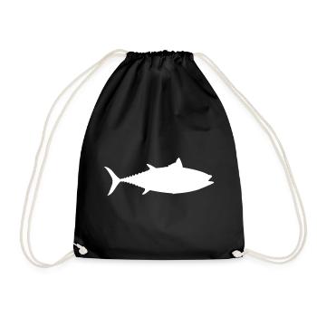 Fisch - Turnbeutel - Schwarz - Vorne